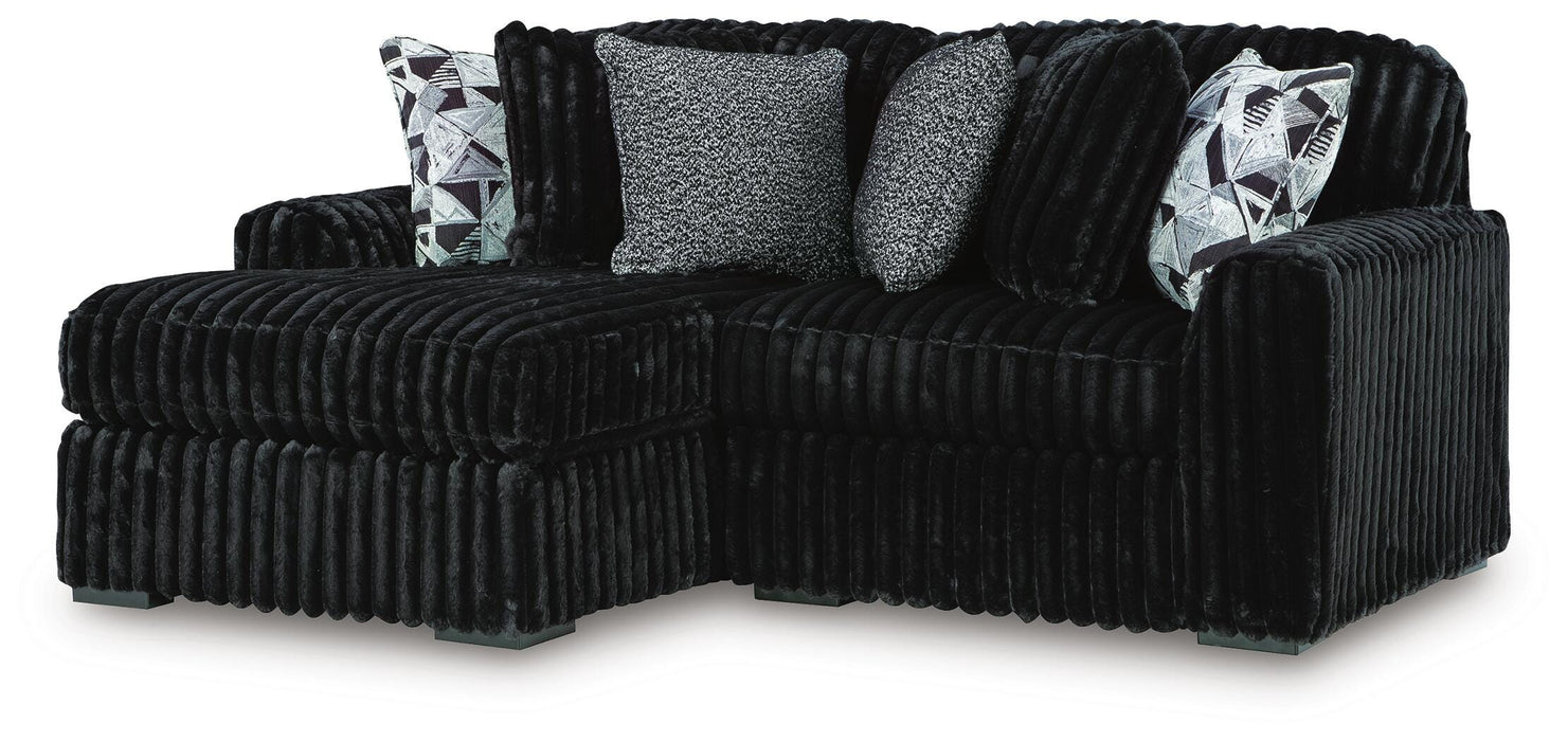 Midnight-Madness Sectional with Chaise