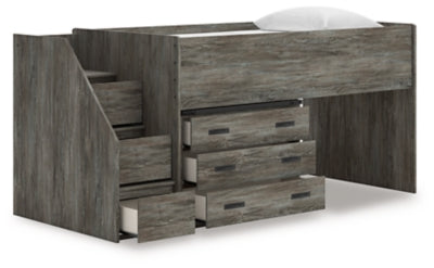 Frandern Loft Bed with Drawer Storage
