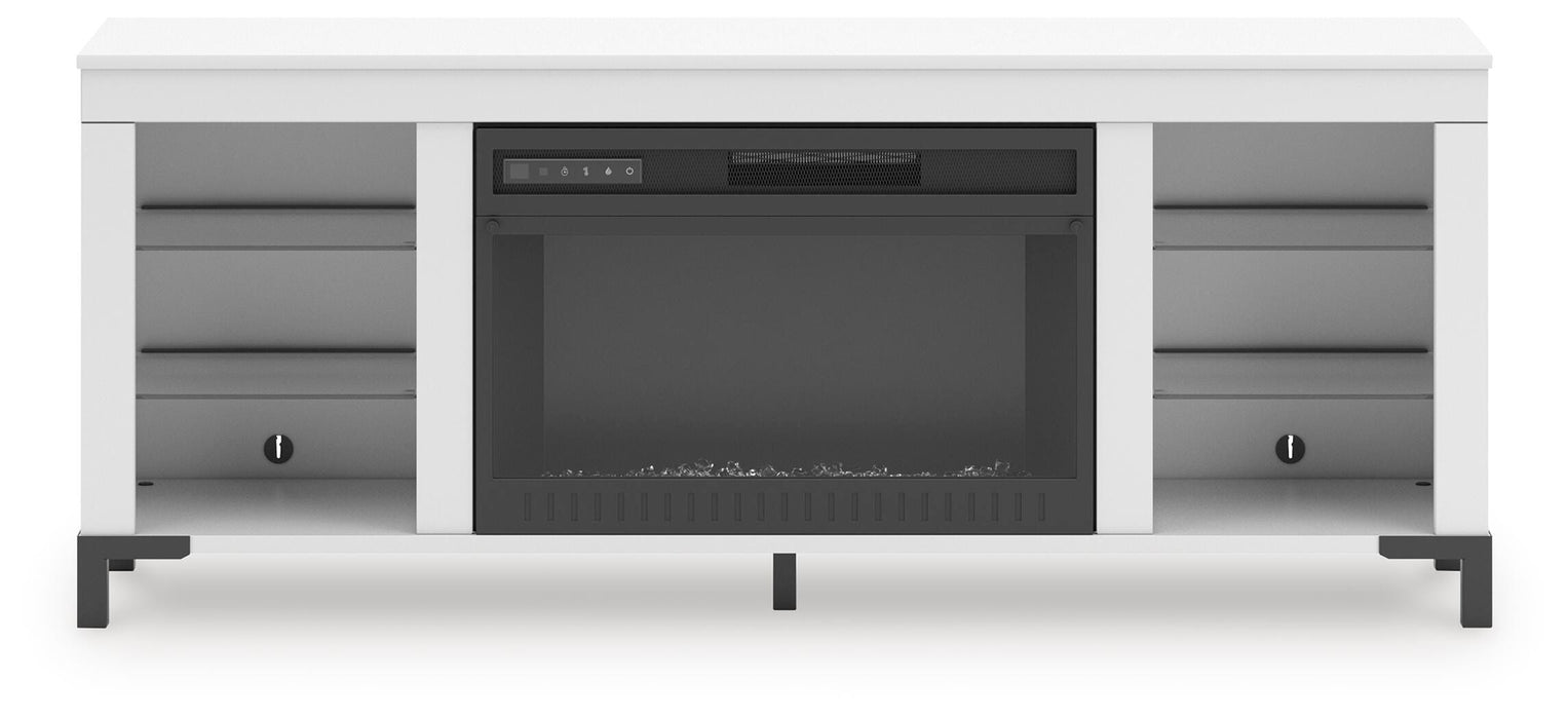Brollevi 60" TV Stand with Electric Fireplace